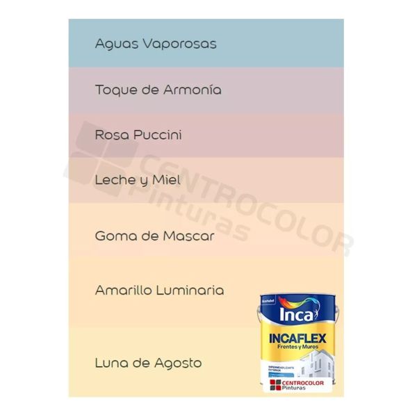 Impermeabilizante Inca Incaflex Frentes Y Muros Colores 20lt - Imagen 2
