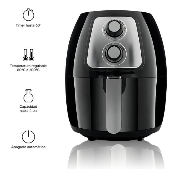 Freidora Sin Aceite Xion Electrica Comida A Vapor 3.5 L - Imagen 10