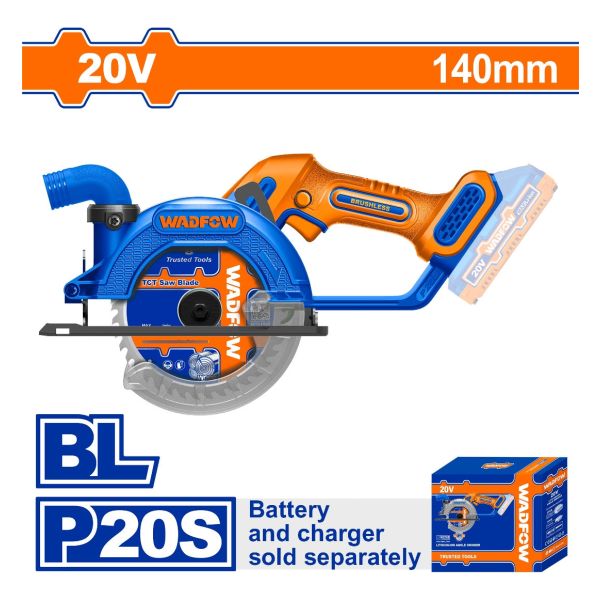 Sierra Cicular 20v 140mm Bateria P20s Sin Bat Sin Carg - Imagen 2