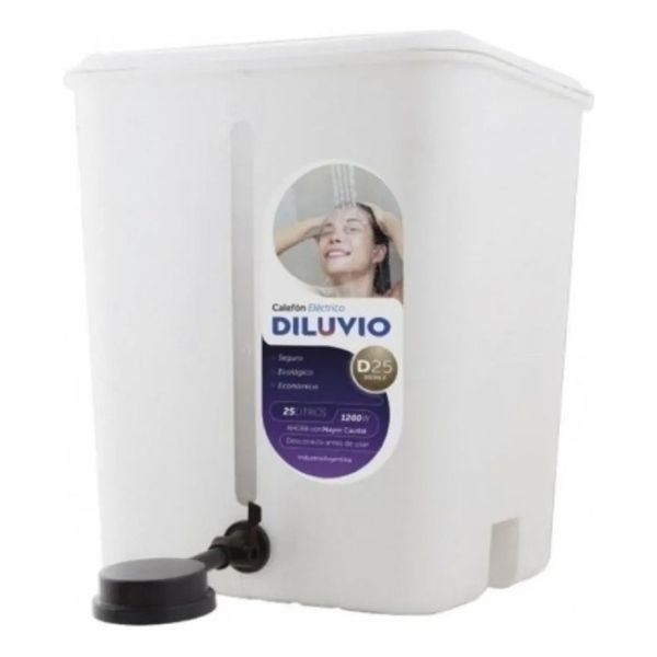 Termotanque Diluvio 25lt Eléctrico 1100w Color Blanco Kirkor