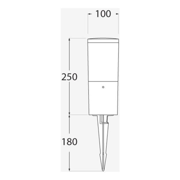 Caminero De Jardín Gris, Pincho Led 12w - Fumagalli Fl0640 - Imagen 3