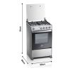 Cocina A Gas Indurama 4 Hornallas Castilla Gril A Gas Inox - Imagen 2