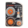 Set 4 Cepillos Cardas Alambre Lija Para Taladro Truper Kirko