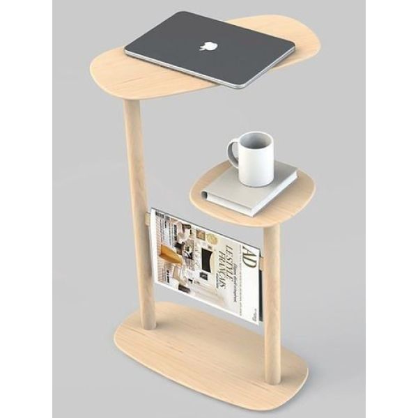 Mesa Auxiliar Tapa Giratoria Plegable Interc Madera Umbra - Imagen 2
