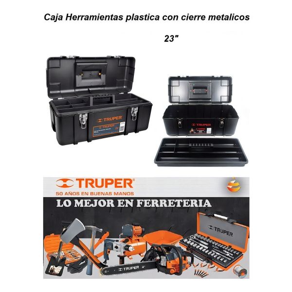 Caja Herramientas 23 PuLG. Truper Industrial Broche Metalico - Imagen 4