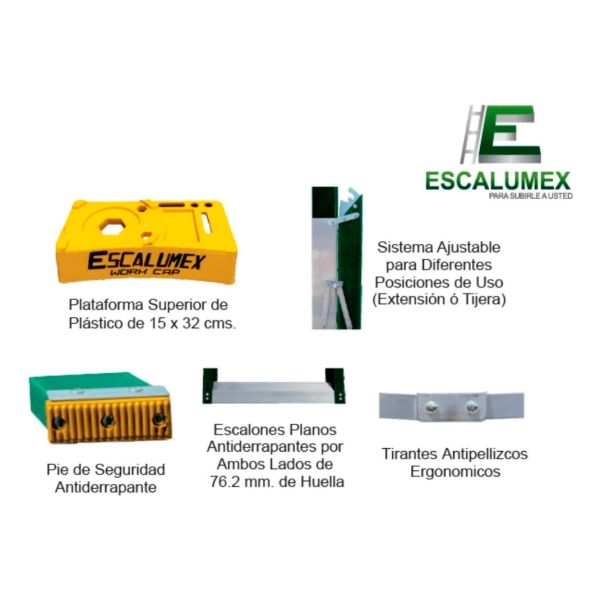 Escalera De Tijera Plegable Fibra De Vidrio Fts-6 - Imagen 5