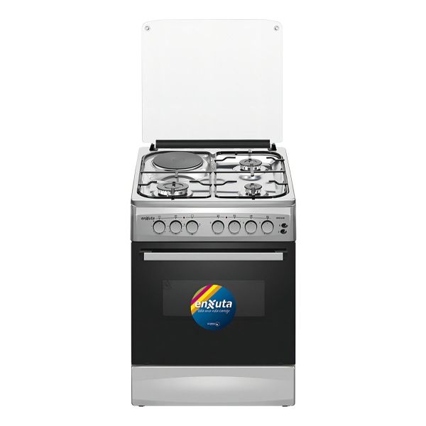 Cocina Combinada 3 Hornallas Y 1 Disco Eléctrico Inox - Orig