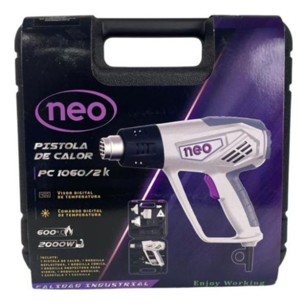 Pistola De Calor Neo 2000w Con Valija Modelo Pc1060 - Imagen 7