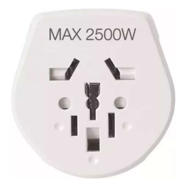 Adaptador Con Ficha Schuko Salida Multiformato Blanco Vivion