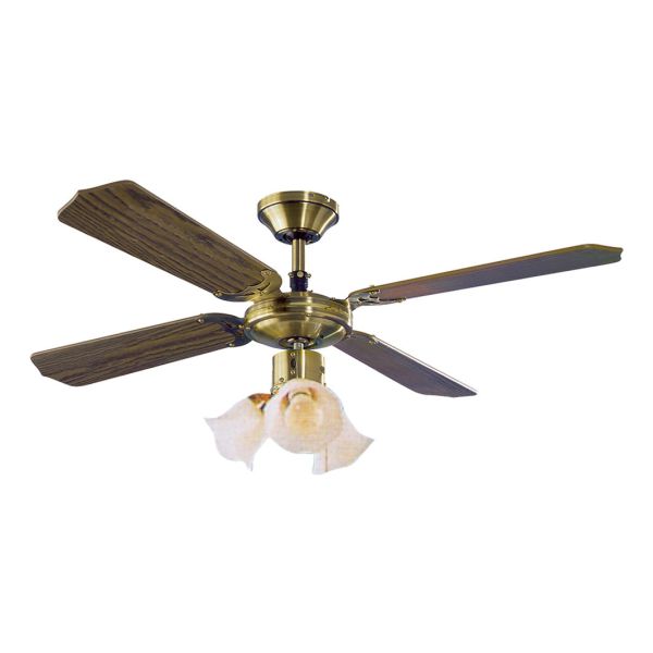 Ventilador James Vt 2 F42 4p 3l Ab De Techo Bronce Kirkor