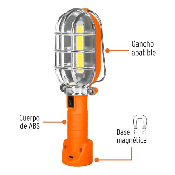 Portatil Lampara De Taller Recargable, 280 Lm, Truper Lat280 - Imagen 2