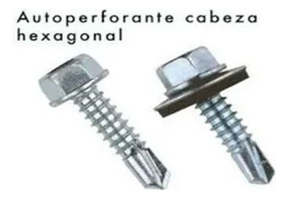 Mecha Tornillo Hexagonal Punta Mecha 6,3 X 75 X100 - Imagen 3