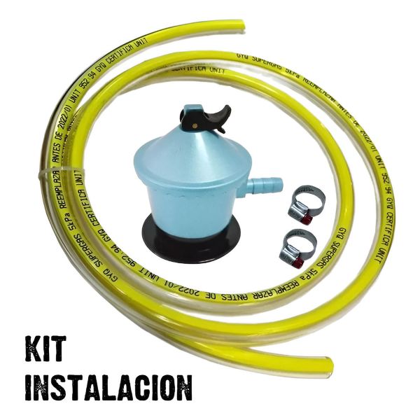 Valvula Para Garrafa 13 Kgs Gold + 2m Manguera + Abrazaderas - Imagen 2