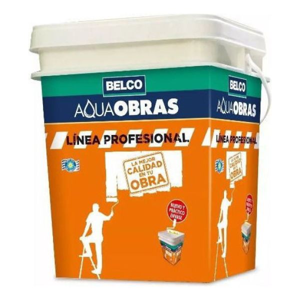 Pintura Latex Interior 4 Litros Belco Aqua Obras Profesional