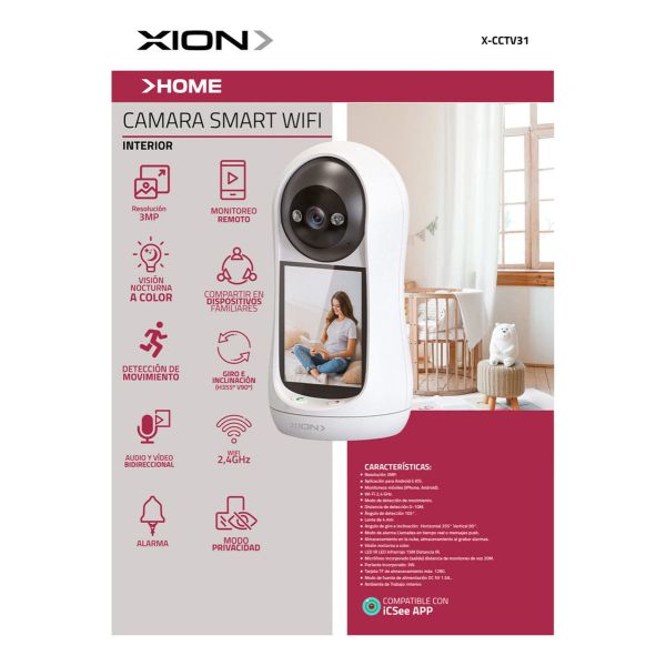 Cámara Smart Wifi Interior Xi-cctv31 Xion Kirkor - Imagen 2