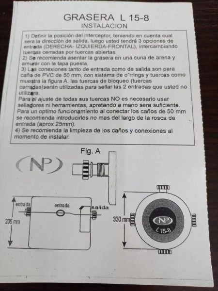 Grasera Redonda Tapa Rosca Inplast L158 33cm - Imagen 3