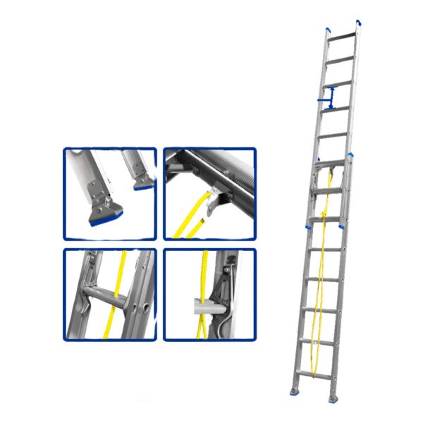 Escalera Extensible 2 X 8 Esc 2 Aluminio Wld8h16 Wadfow