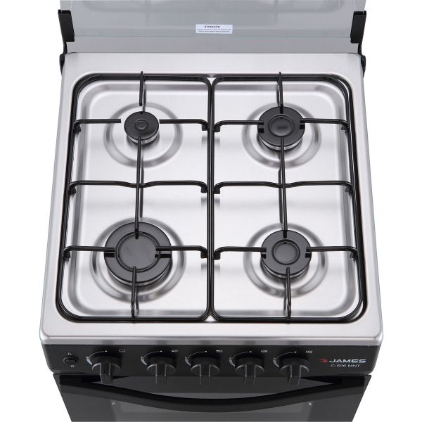 Cocina James C-506 Mnt Negro Mate A Gas Kirkor - Imagen 5