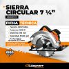 Sierra Circular Eléctrica Lüsqtoff Csl1500-8 185mm 1500w - Imagen 3