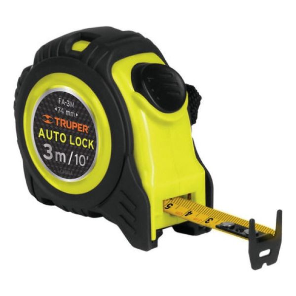Flexómetro Auto Lock, 3 M, Cinta 16 Mm Truper Kirkor