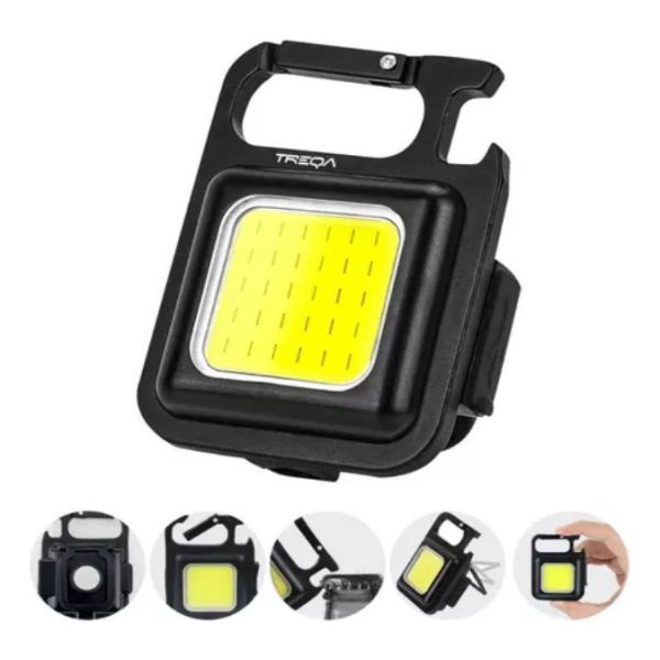 Mini Linterna Recargable Treqa Linterna Negro Luz Blanco - Imagen 2