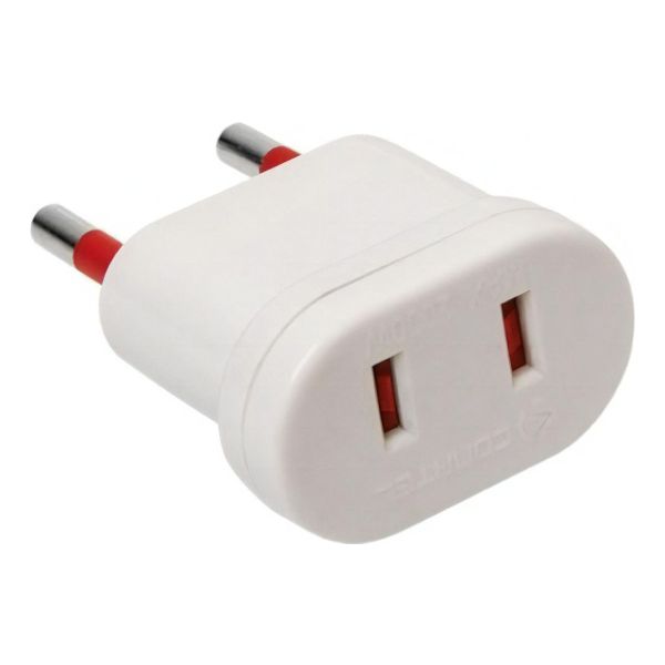 Adaptador Conatel Ficha Americana Blanco Pack 3 Kirkor - Imagen 2