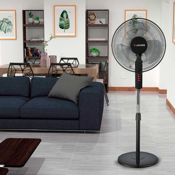 Ventilador De Pie James Vp 170 Bk Negro 3 Vel Oscilante Kirk - Imagen 4