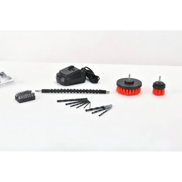 Taladro Atornillador Percutor 20v 2 Bat Bolso Accesorios Equ - Imagen 2