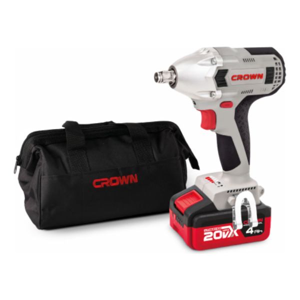 Llave De Impacto Torcadora Con 2 Baterias 300 Nm Crown C