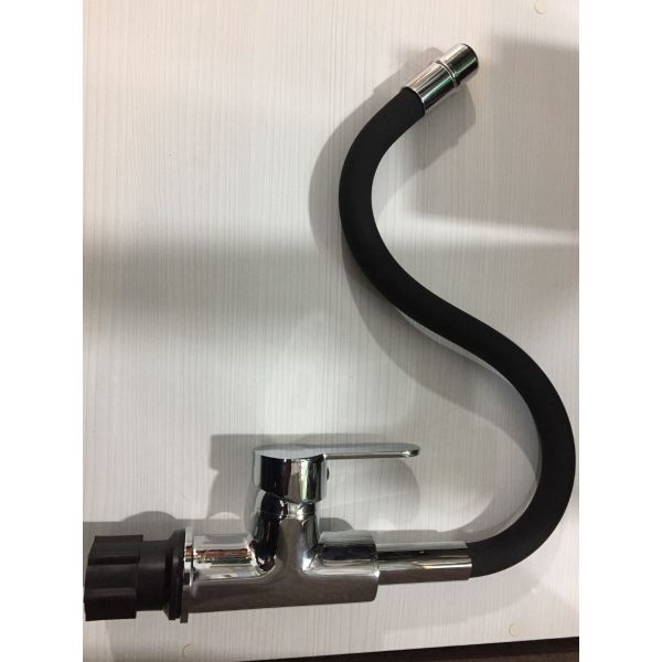 Monocomando Cocina Mesada Pico Alto Flexible - Negro - Imagen 2