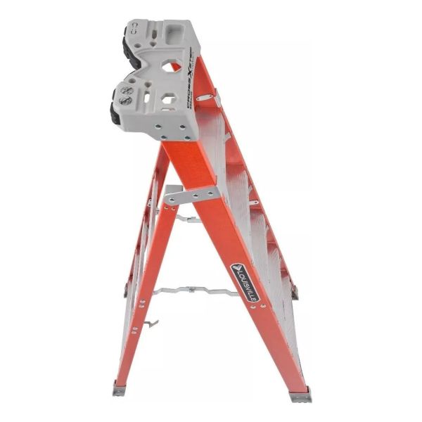 Escalera Cuprum Tijera Recta Fibra 8 Peldaños. 136 Kg Kirkor