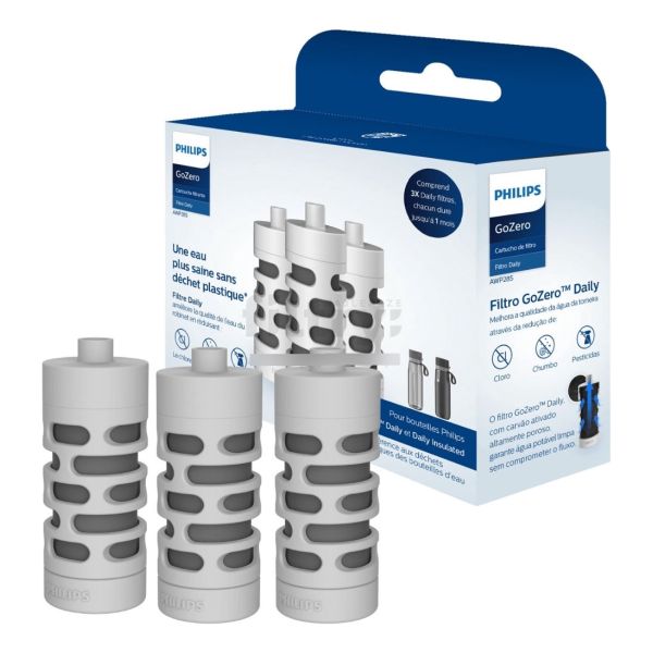 Pack X 3 Filtro De Botellas Agua Pura Philips Gozero Daily - Imagen 2