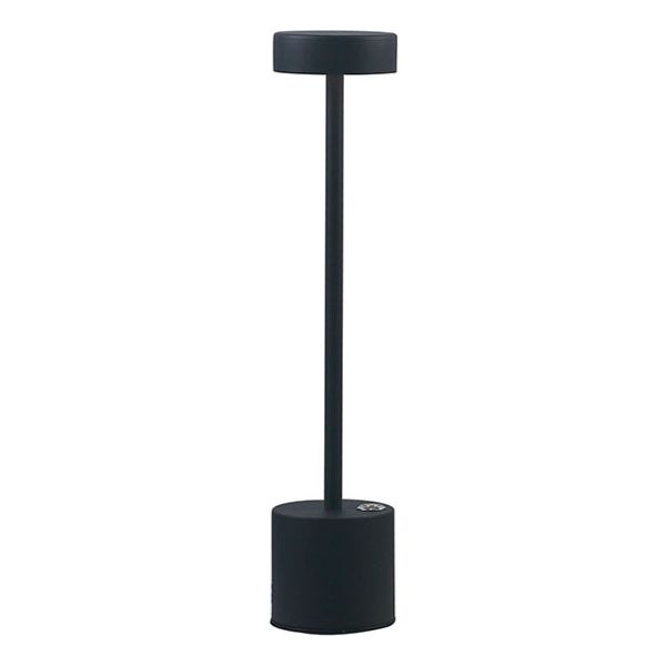 Portátil Mesa Led Inalámbrica Usb Negra