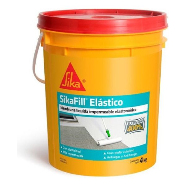 Sikafill Elástico Membrana Liquida Sika 20kg + 4kg Kirkor - Imagen 4