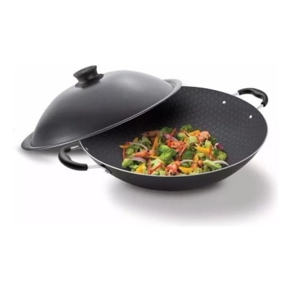Olla Wok Starflon Paris Negro Tramontina - Imagen 2