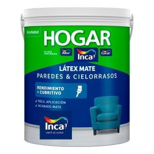 Látex Mate Paredes Y Cielos Rasos Hogar Inca 3,6 Litros