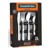 Cubiertos Tramontina Acero Inoxidable 24 Piezas Buzios Inox