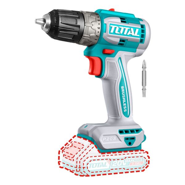 Taladro Atornillador Total Sin Carbones 52nm, A Batería 20v