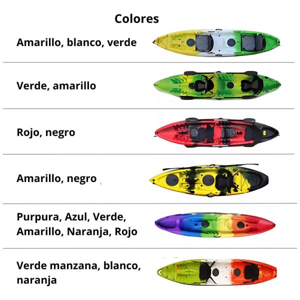 Kayak Familiar Con Accesorios 370x86x42cm Happiness Vk-70 - Imagen 3