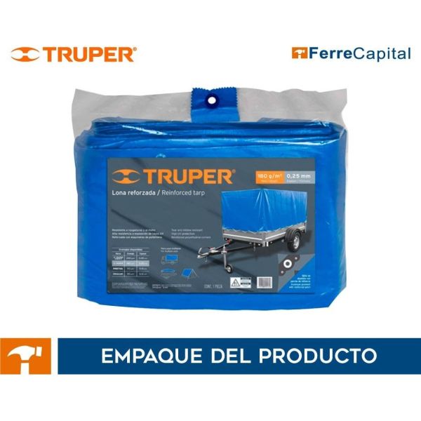 Lona Multiuso Truper Lt-34z Impermeable De 3m X 4m Color Azu - Imagen 6