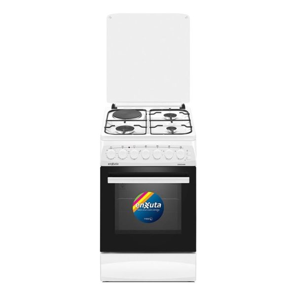 Cocina 3 Hornallas 1 Disco Electrico Blanca 50x60 Enxuta Eur