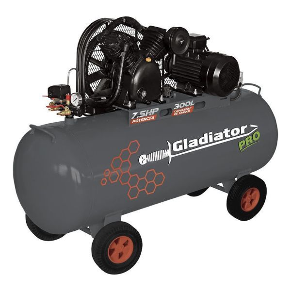 Compresor Gladiator Pro 300lts 7.5hp Trifásico 380 Ce8300/7