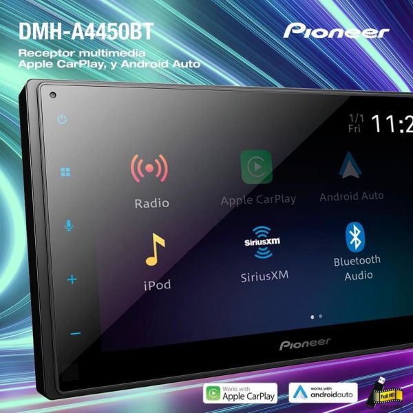 Radio Pioneer Con Apple Carplay Y Android Auto Dmh-a4450bt - Imagen 3