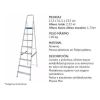 Escaleras Aluminio Escalera 8 Escalones 1.73 Mts Marca Kirko - Imagen 2
