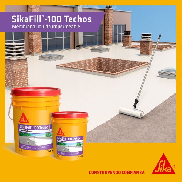 Membrana Líquida Sika Sikafill-100 Techos 20kg 20kg Kirkor - Imagen 4