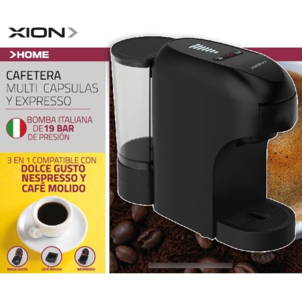 Cafetera Xion Capsulas Nespresso Dolce Gusto Y Cafe Molido - Imagen 2