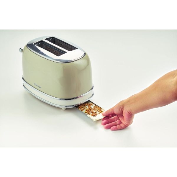 Tostadora Ariete 15503 Beige Vintage Con Pinzas - Imagen 5