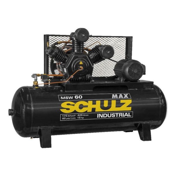 Compresor Schulz 15hp. Trifásico 425 Lts Msw-60max Industria
