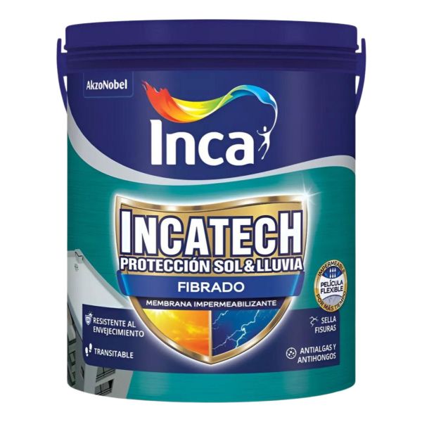Incatech Fibrado Membrana Líquida Impermeabilizante Inca 20k