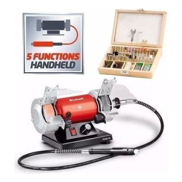 Amoladora De Banco 120 Watts Con Flexible + Acc. Einhell
